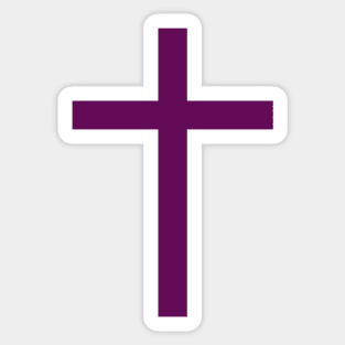 Latin cross (purple) Sticker